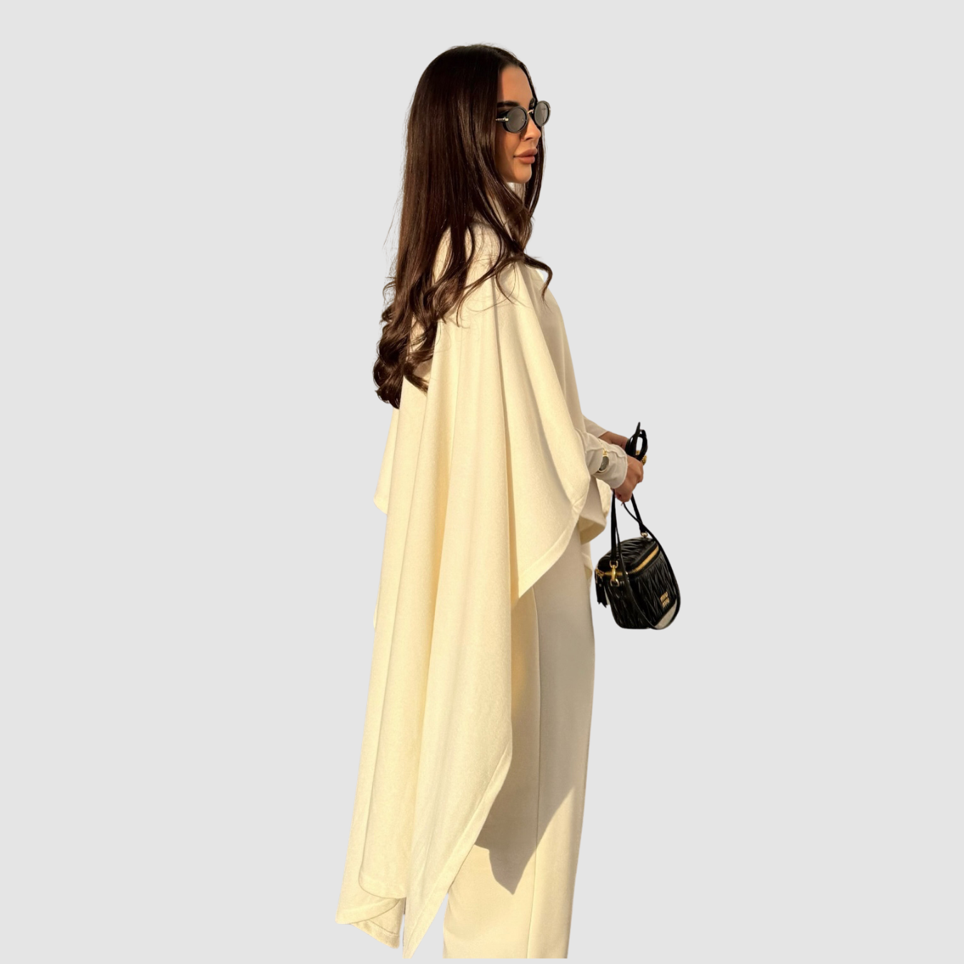 Flora | Knitted Turtleneck Cape