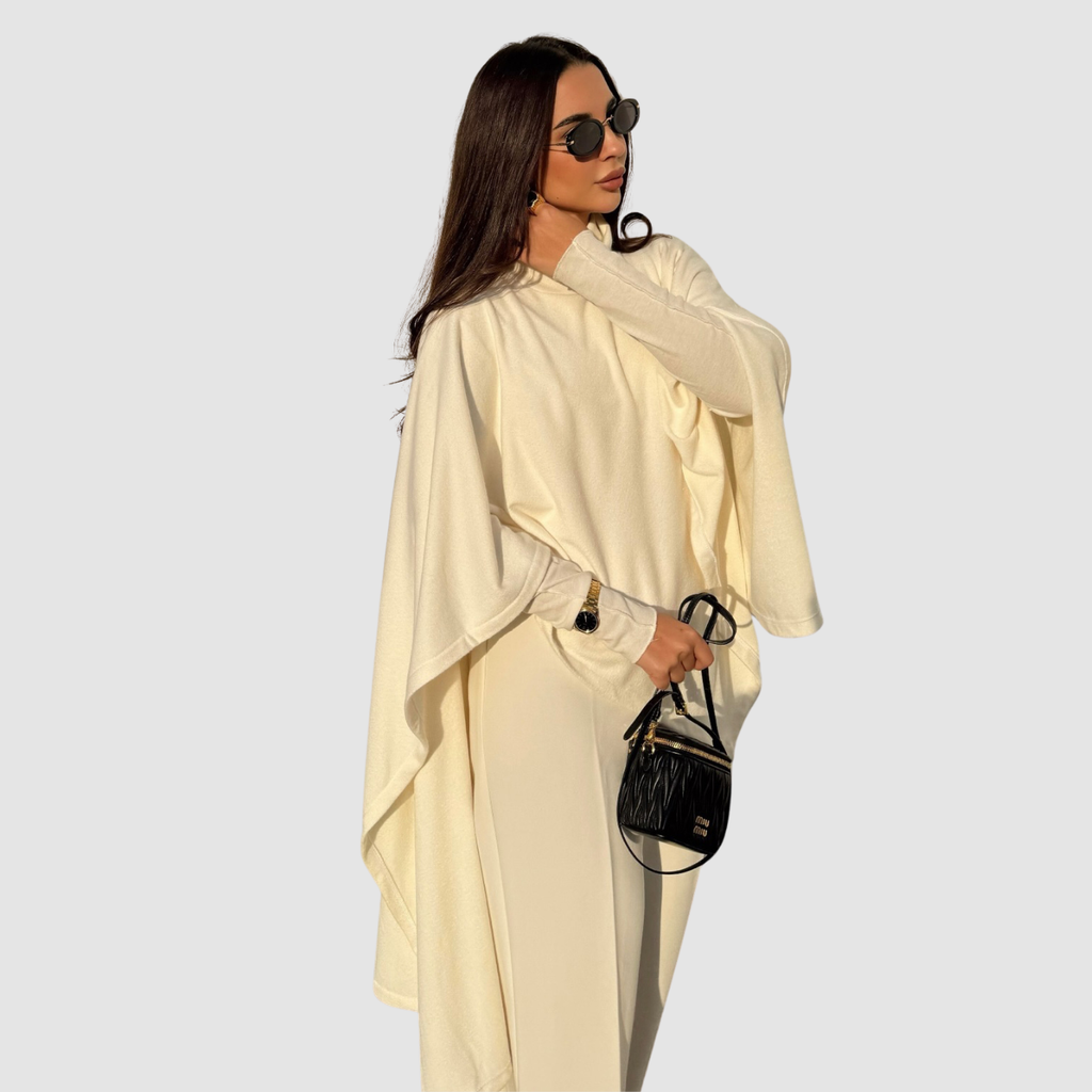 Flora | Knitted Turtleneck Cape