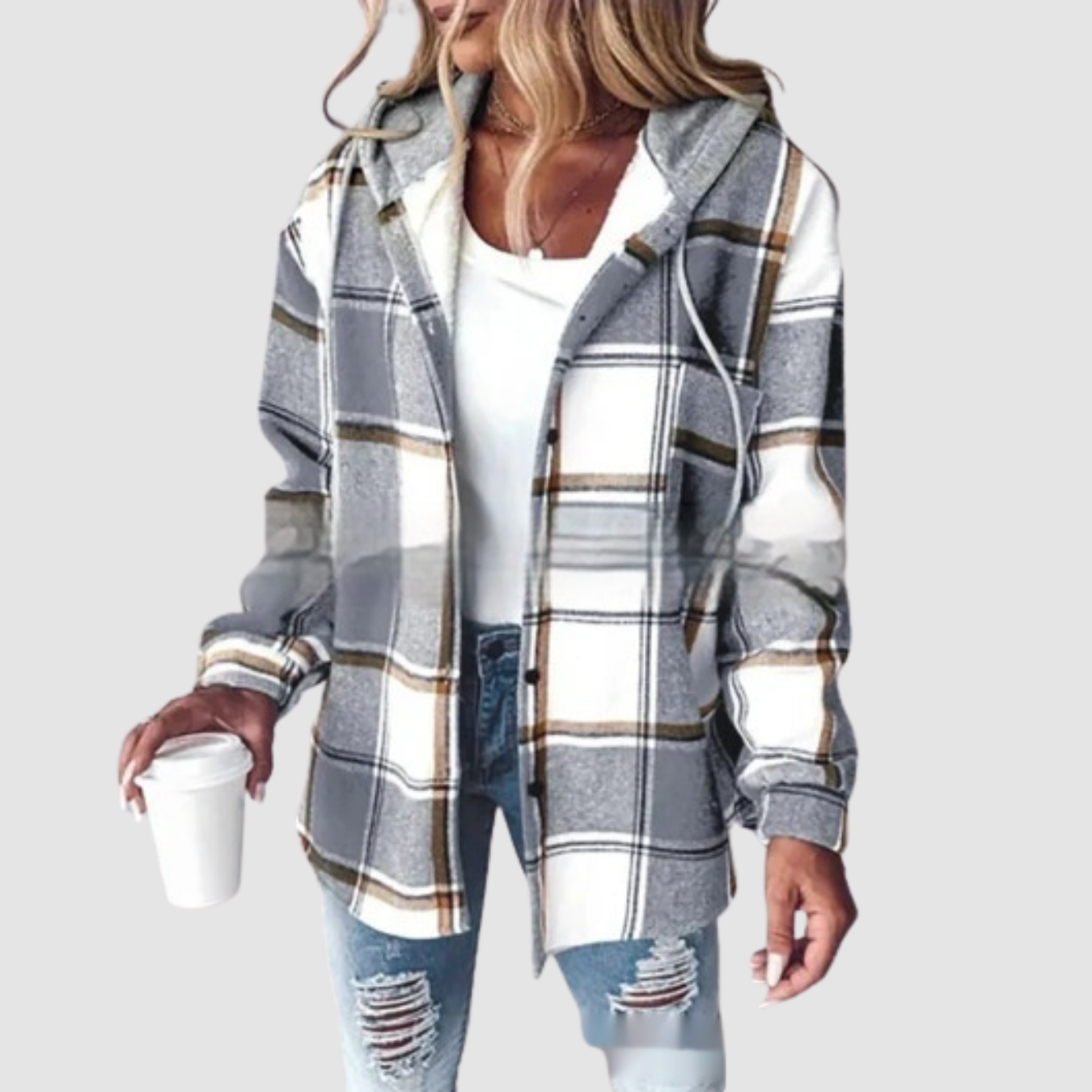 Aven | Plaid Hooded Jacket