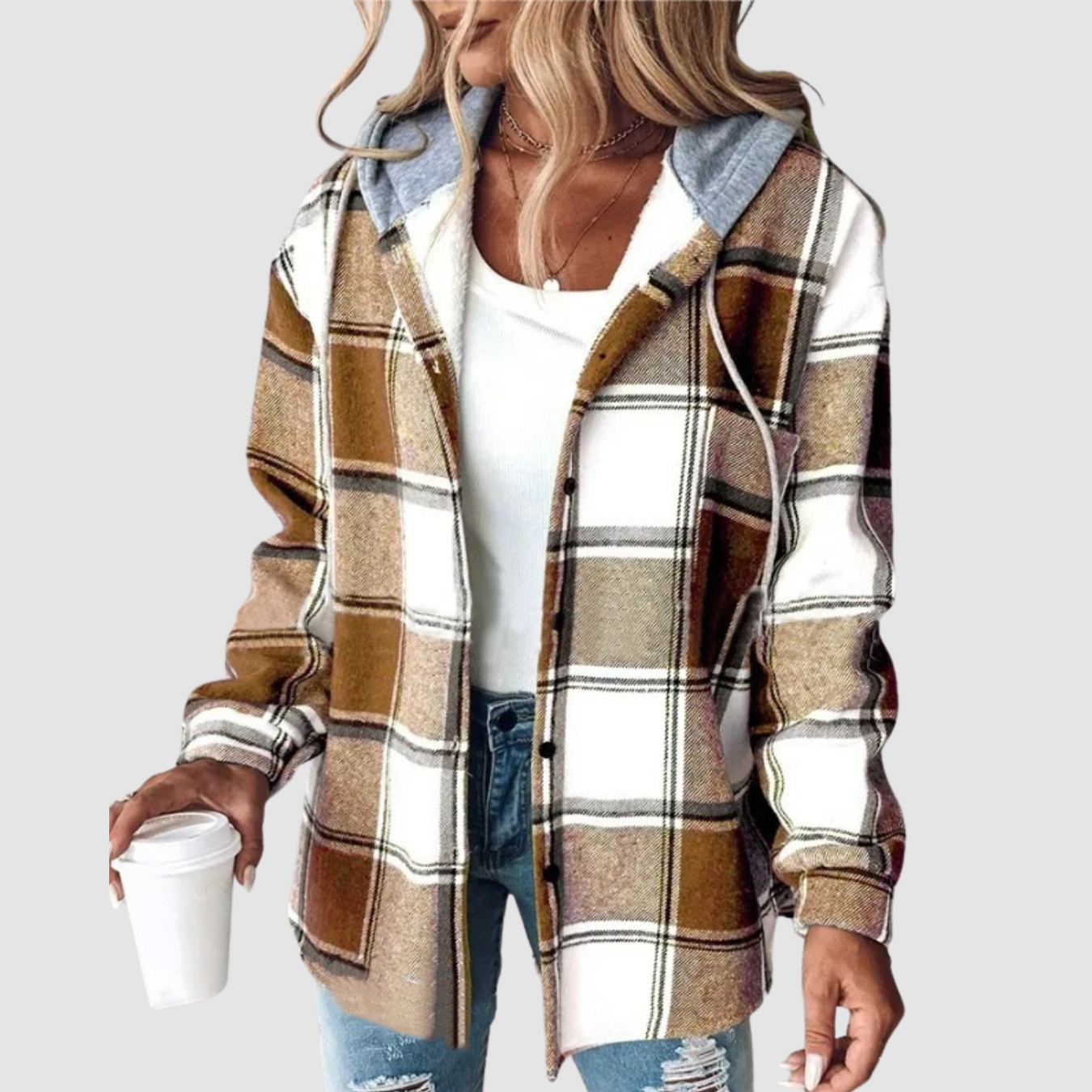 Aven | Plaid Hooded Jacket