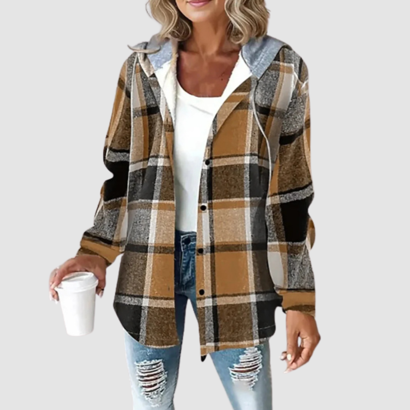 Aven | Plaid Hooded Jacket