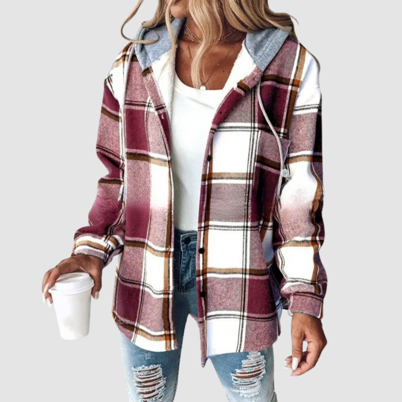Aven | Plaid Hooded Jacket