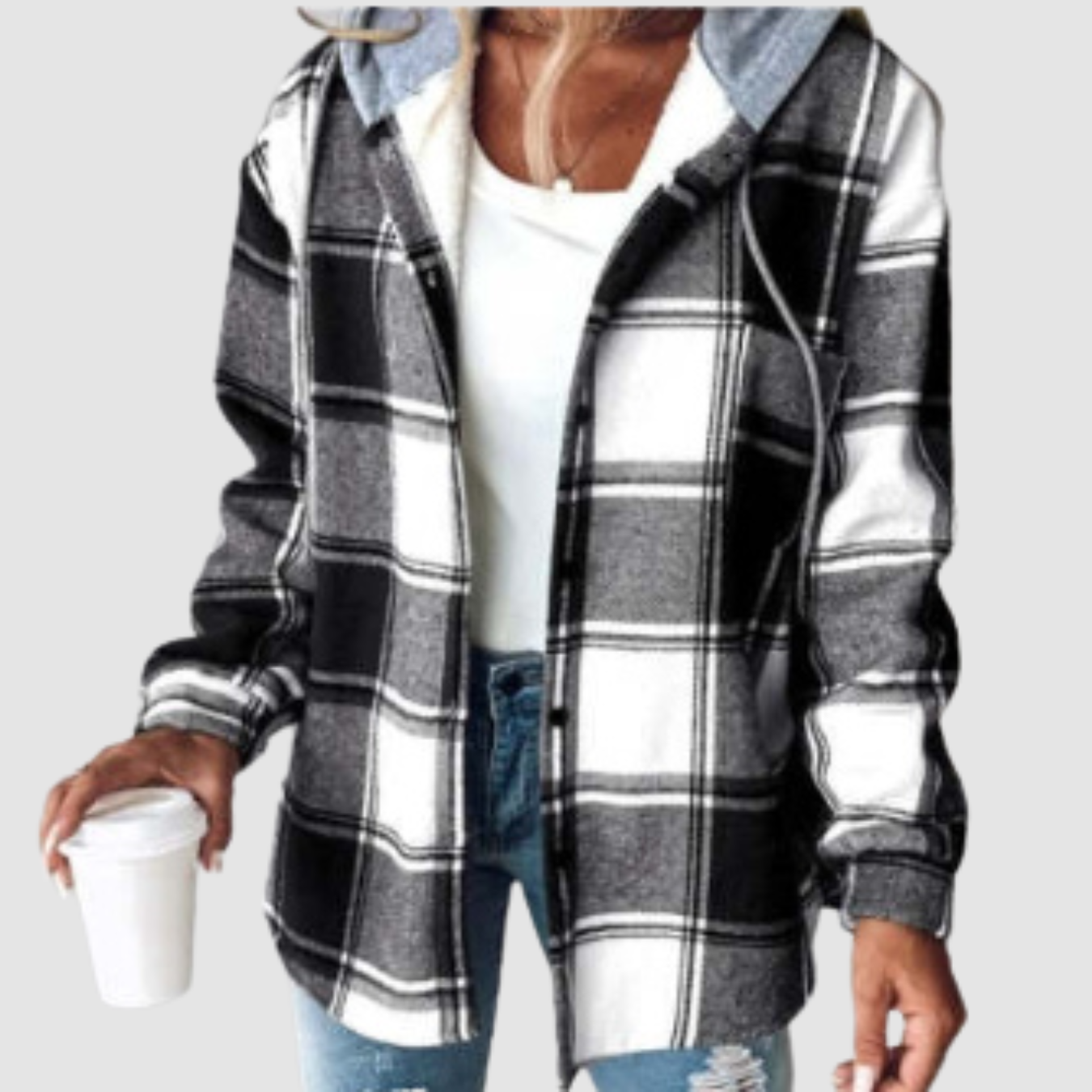 Aven | Plaid Hooded Jacket