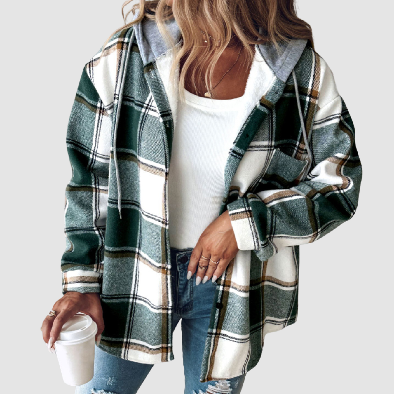 Aven | Plaid Hooded Jacket