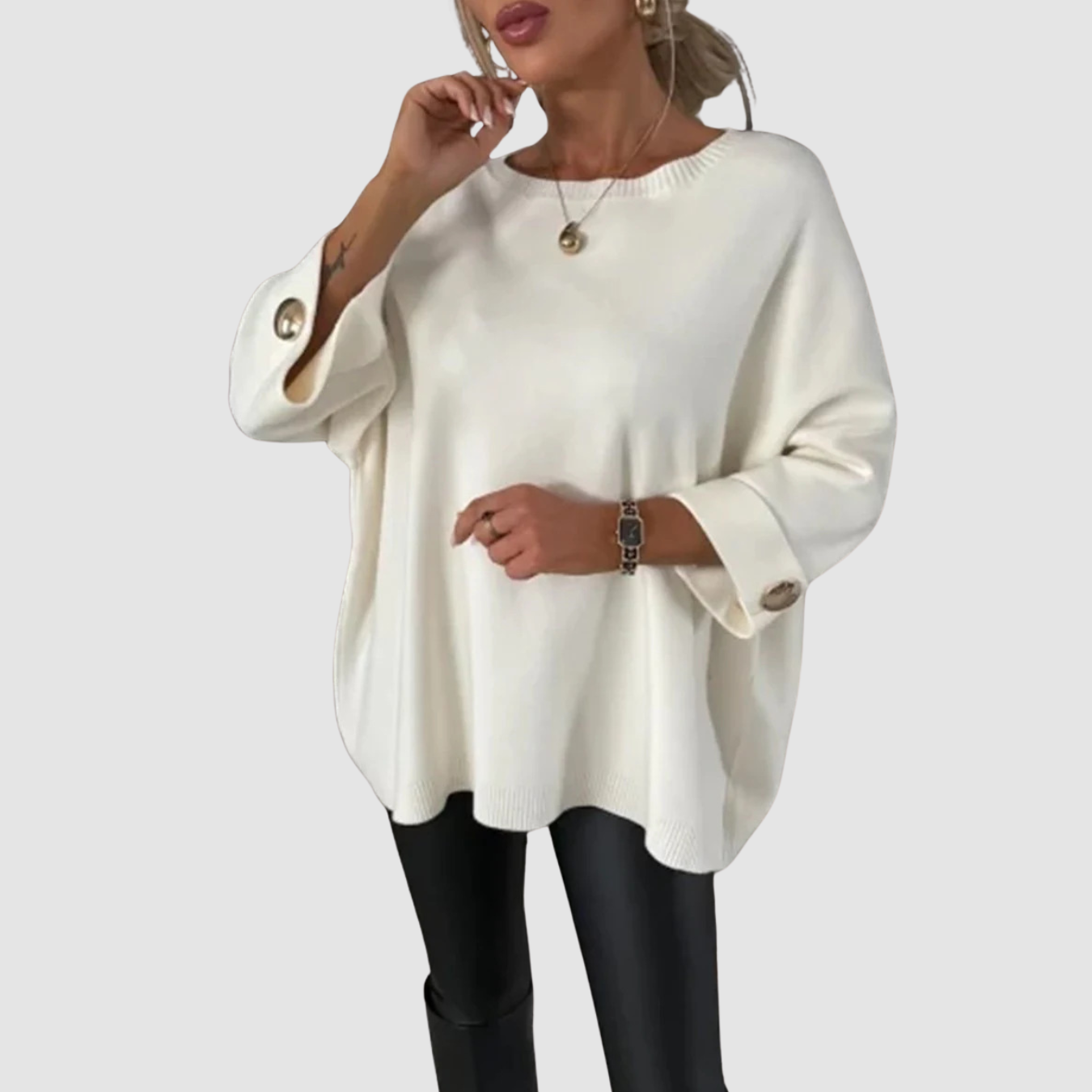 Cleo | Half Sleeve Knit Casual Top