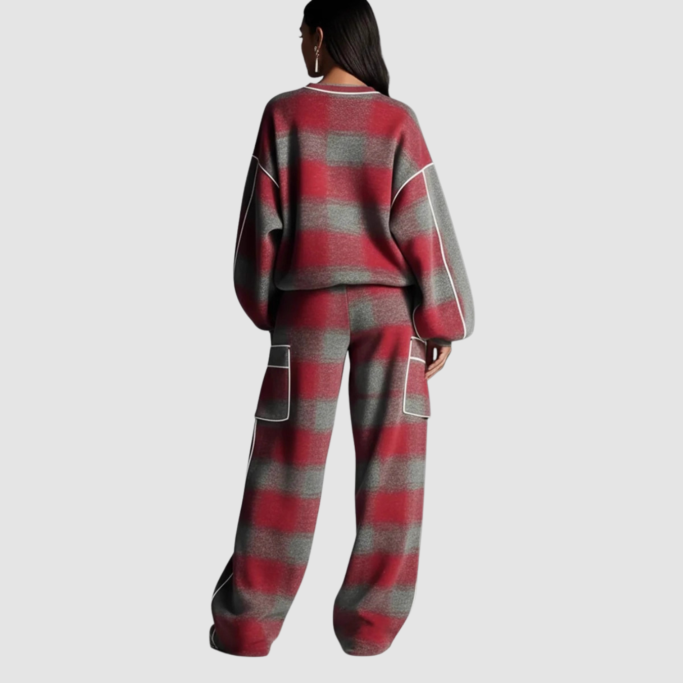 Mira | Plaid Pantsuit