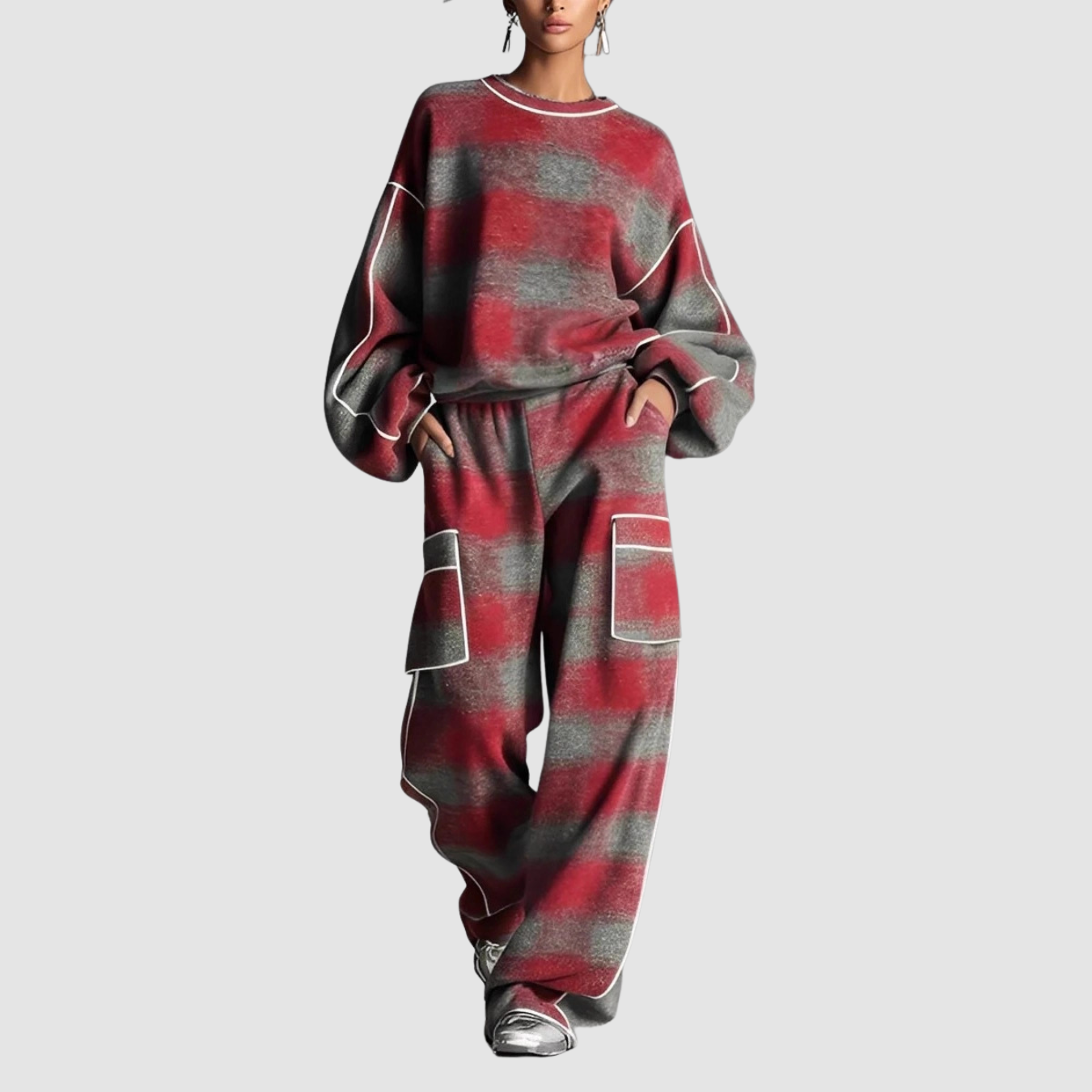 Mira | Plaid Pantsuit