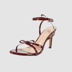 Vivi | Leather Strap Cross Ankle Strap Stiletto High Heels