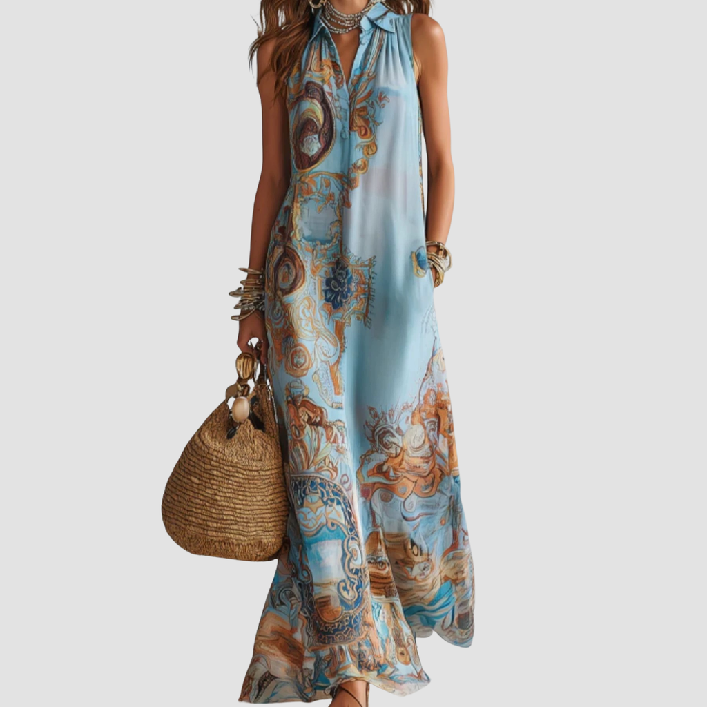 Serena | Mediterranean Blouse Dress