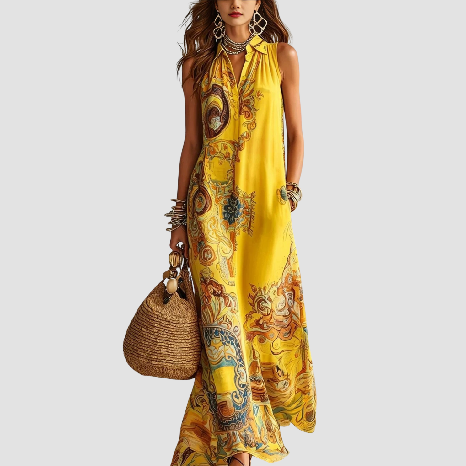 Serena | Mediterranean Blouse Dress