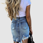 Veja | ripped denim skirt