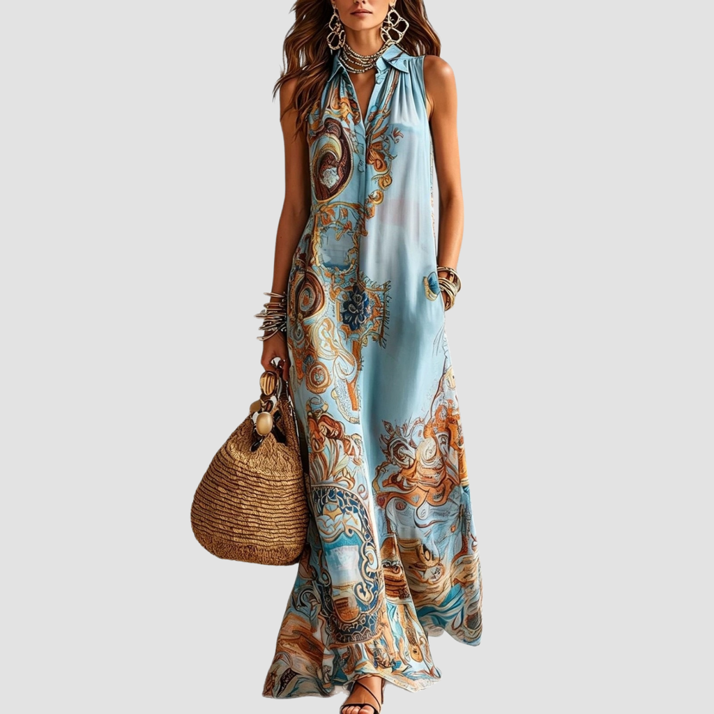 Serena | Mediterranean Blouse Dress