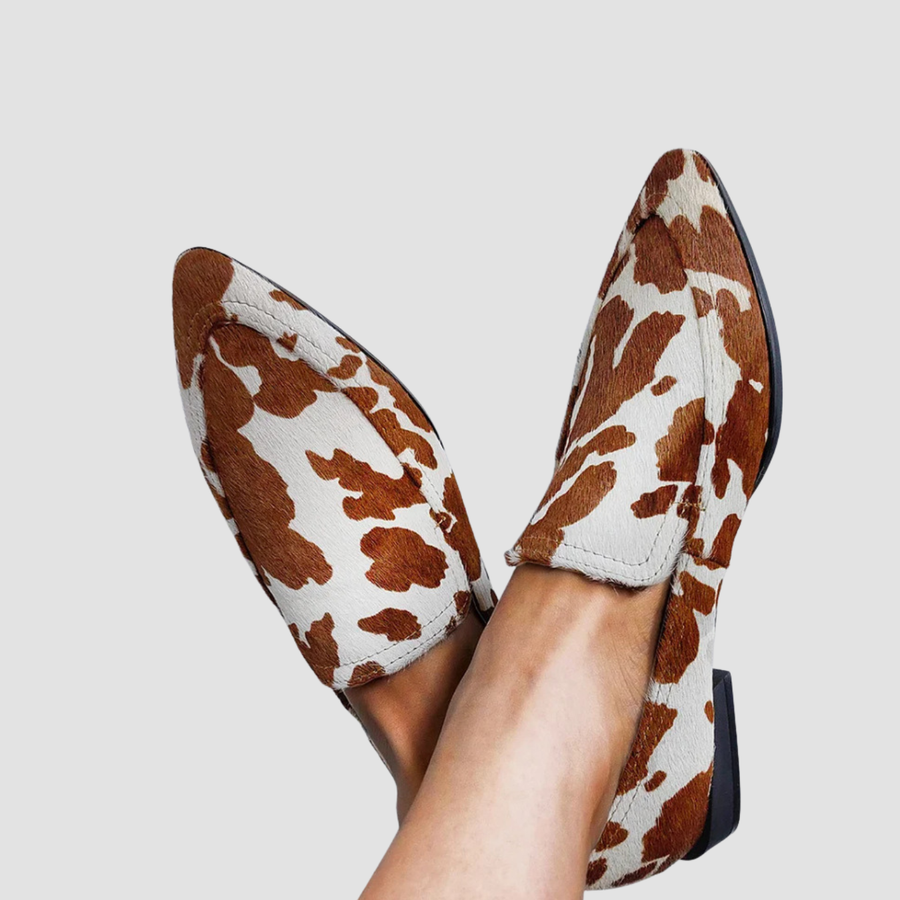 Siena | Mocasines con estampado de vacas
