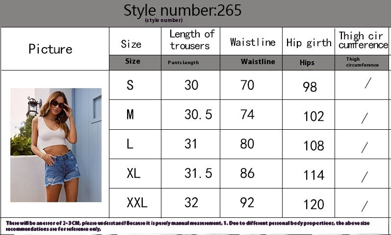 Mara | Ripped Denim Shorts