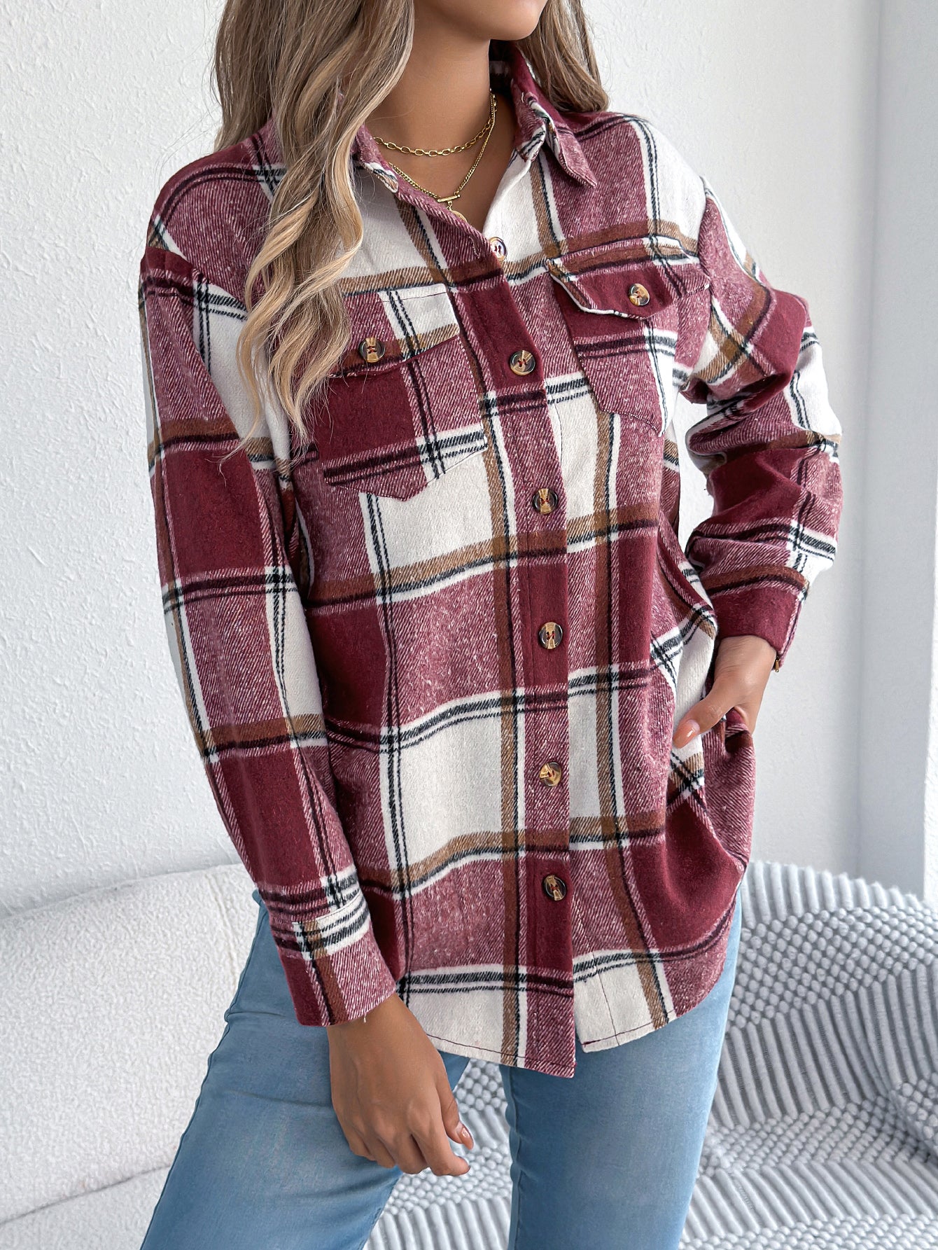 Aven | Casual Plaid blouse