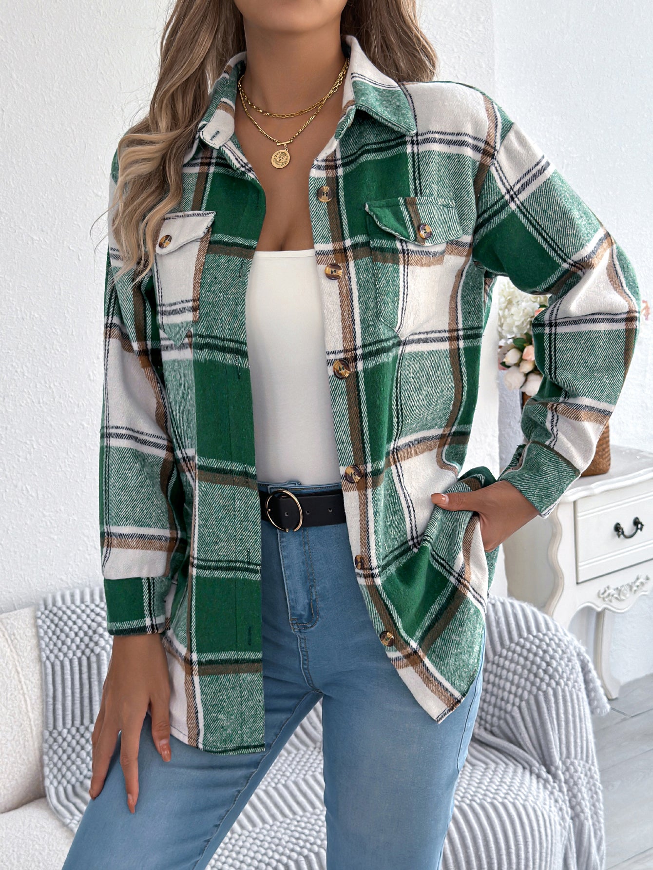 Aven | Casual Plaid blouse