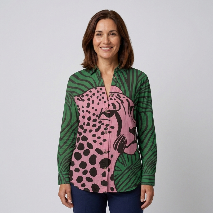 Isabela - Blusa artística estampada - vista frontal