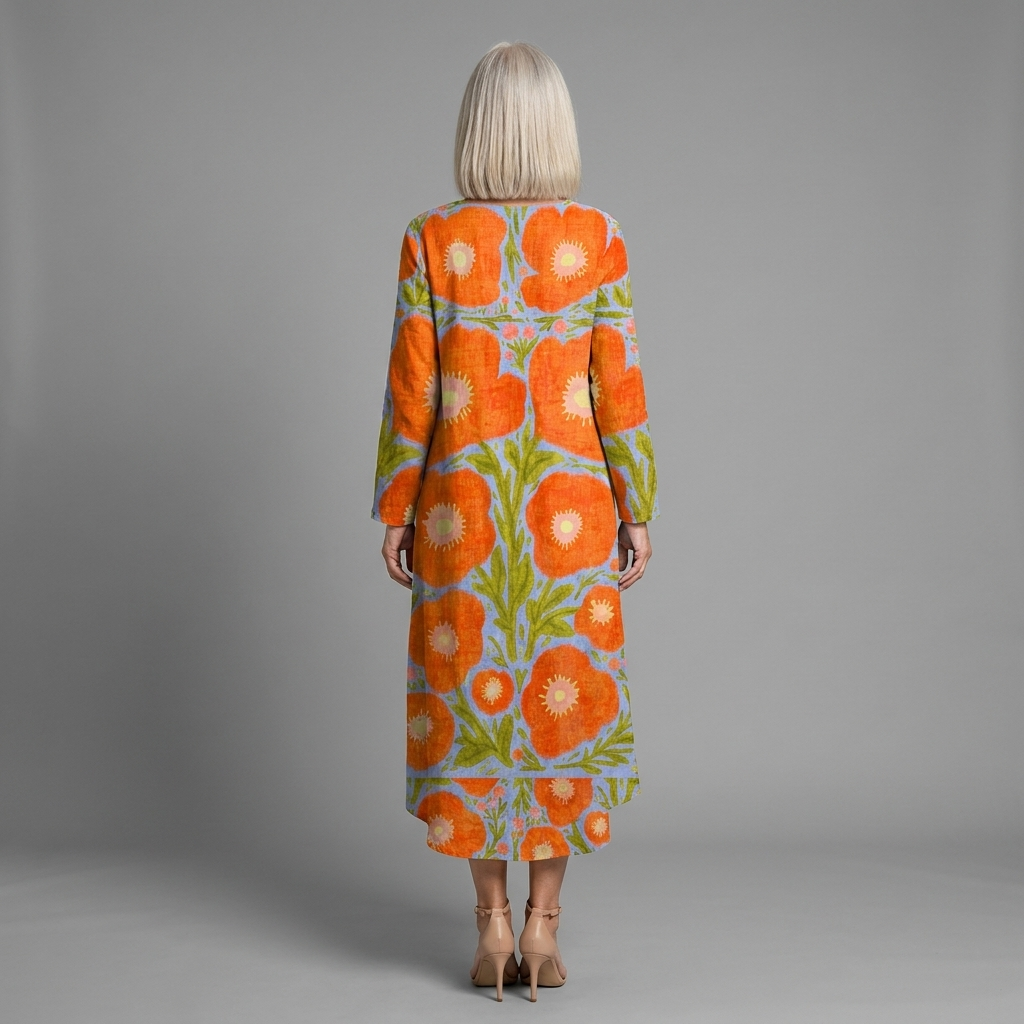 Ana dress - back view, studio model