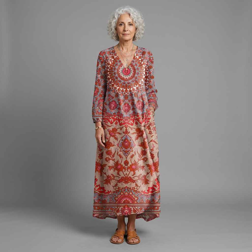 Elena dress - front view, studio model