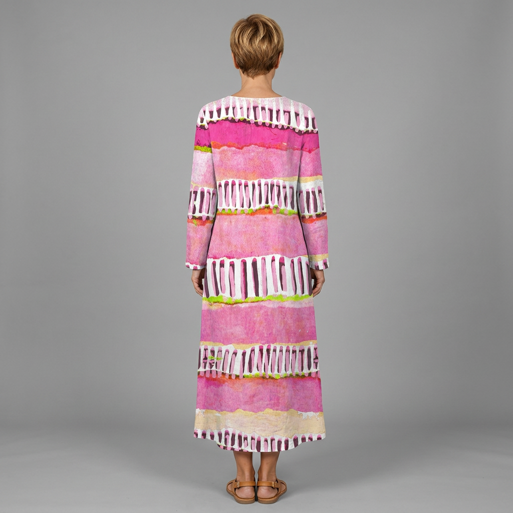 Sofía dress - back view, studio model