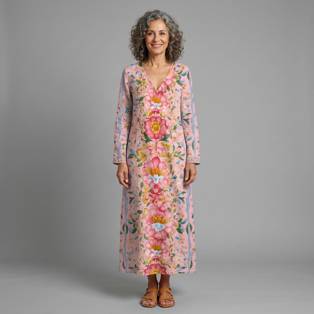 Lucía dress - front view, studio model