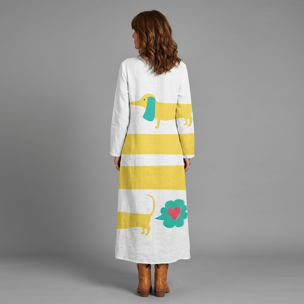 Paula dress - back view, studio model
