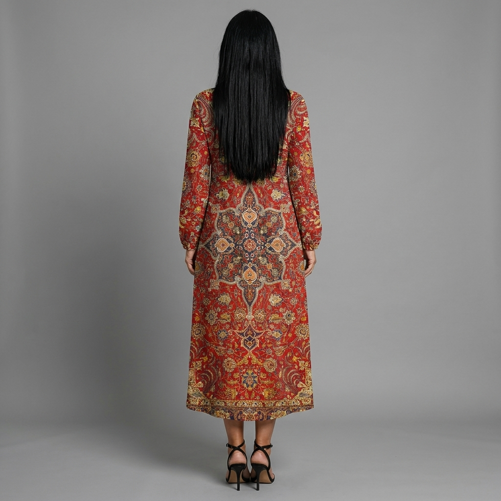Patricia dress - back view, studio model
