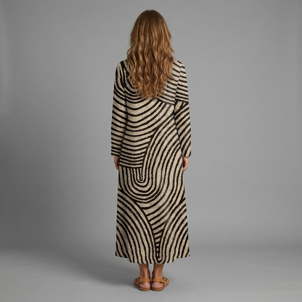 Raquel dress - back view, studio model