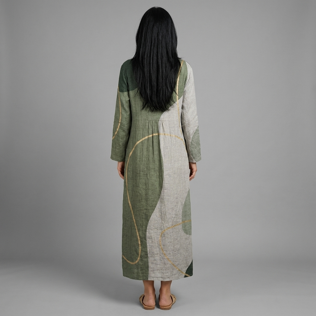 Alicia dress - back view, studio model