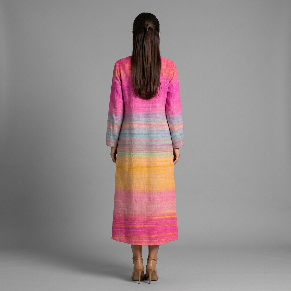 Inés dress - back view, studio model