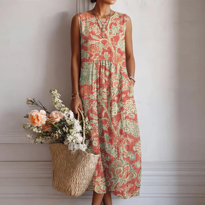 Lara | Vestido midi con estampado floral