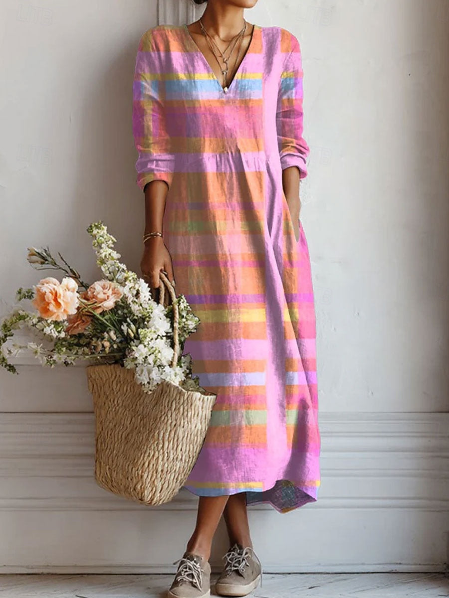 Nuria | Vestido cómodo diario multicolor