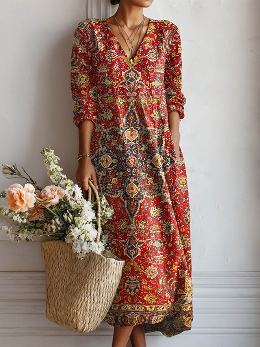 Patricia | Vestido cómodo y elegante rojo