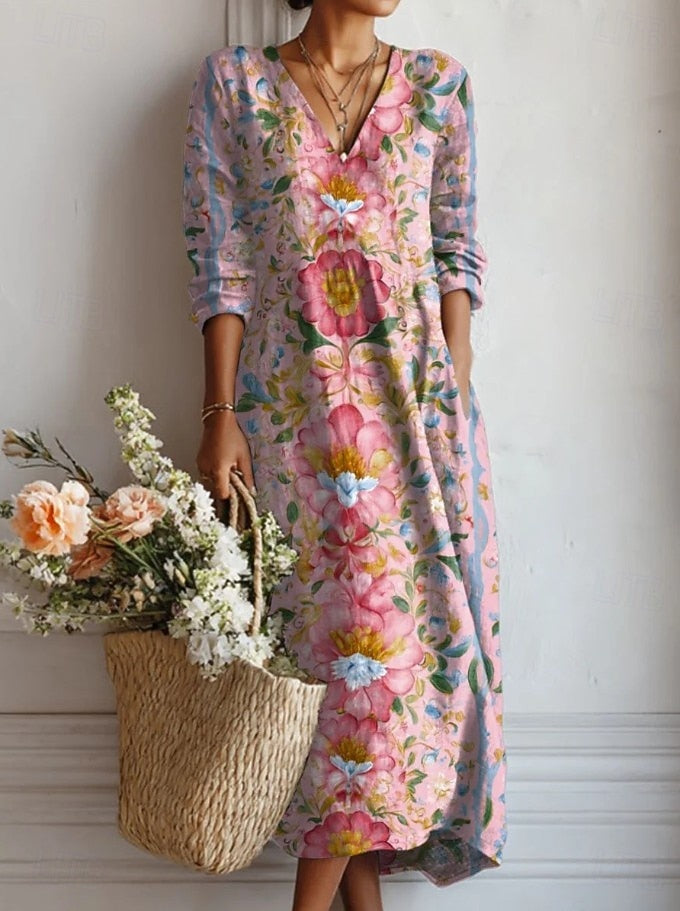 Lucía | Vestido grácil de diario multicolor