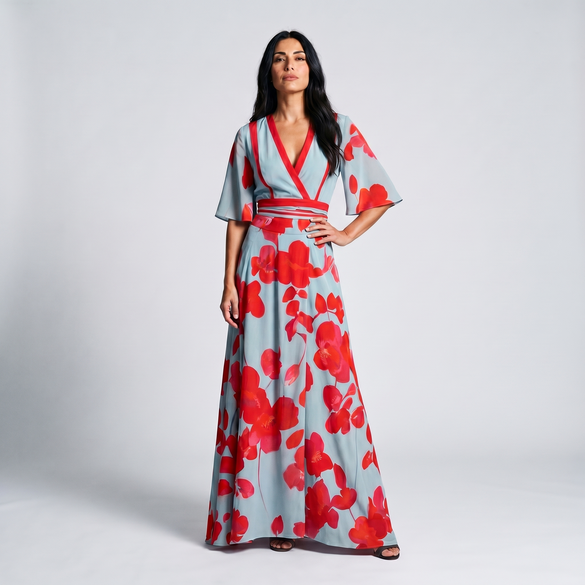 Valeria | Vestido Maxi Floral Cruzado