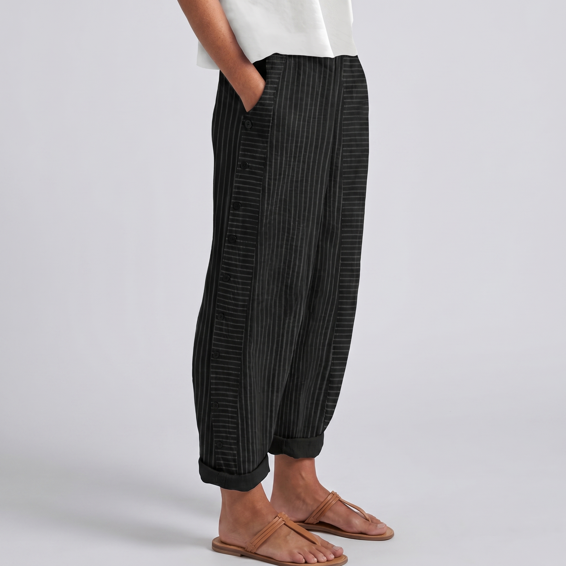 Marina | Pantalón Ligero de Rayas