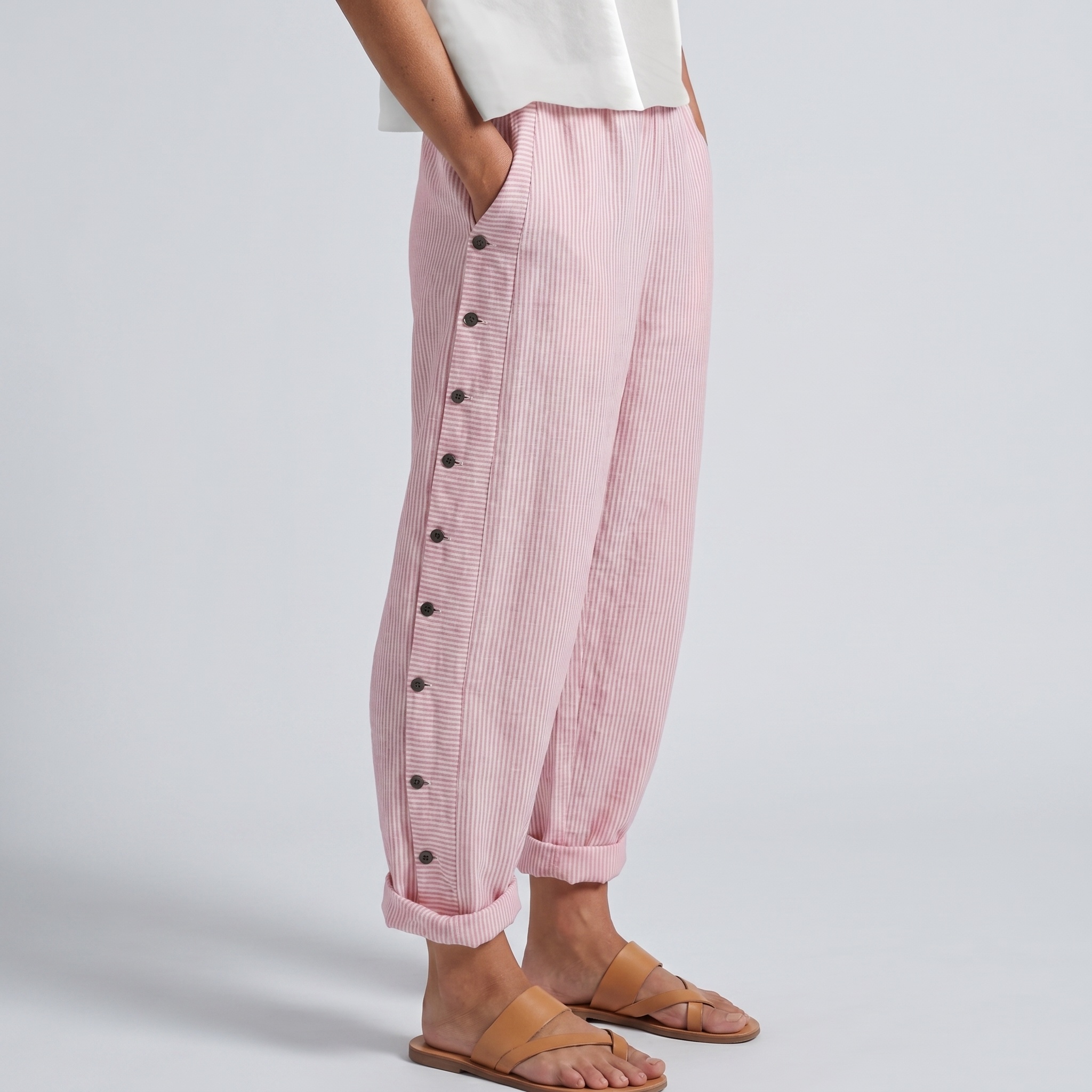 Marina | Pantalón Ligero de Rayas