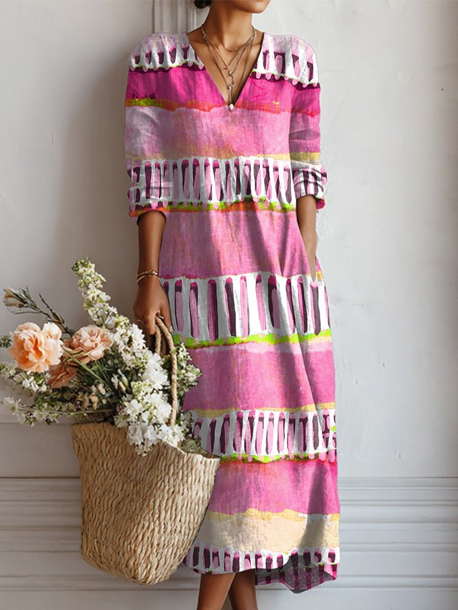 Sofía | Vestido clásico cómodo multicolor